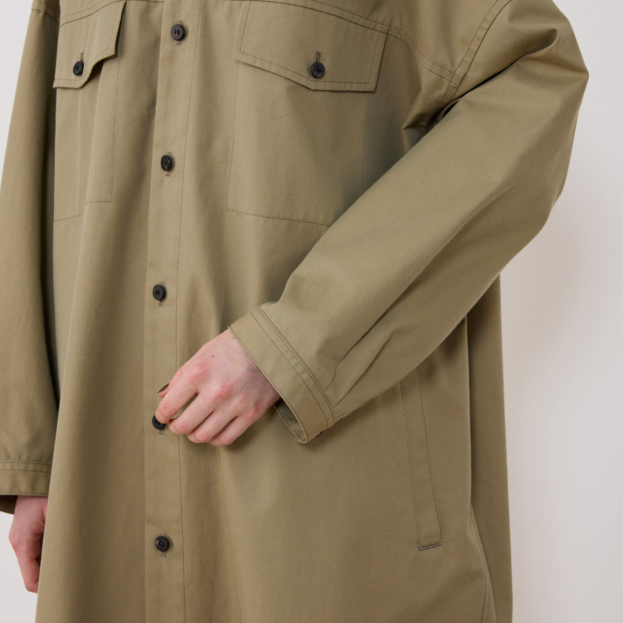 クラシカルギャバジン シャツワンピース｜トゥモローランド 公式通販