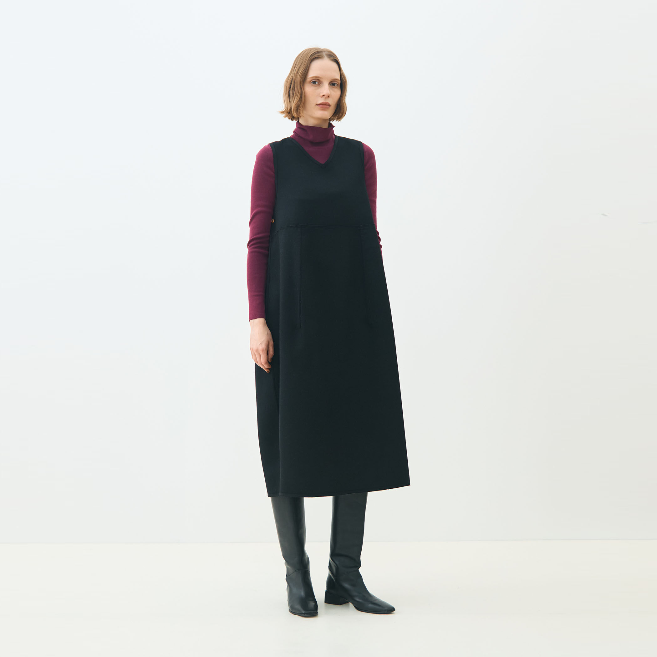 ガンクラブトゥースリバー 4-wayコクーンワンピース｜トゥモローランド