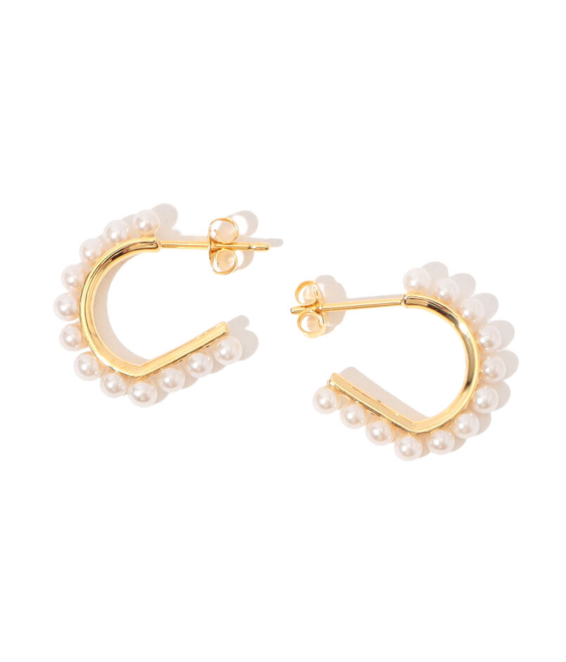 【別注】januka  パールフープ スモールピアス