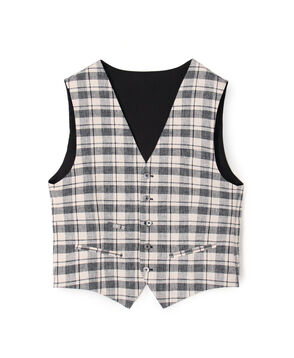 ERRICO FORMICOLA リネンコットン チェックベスト