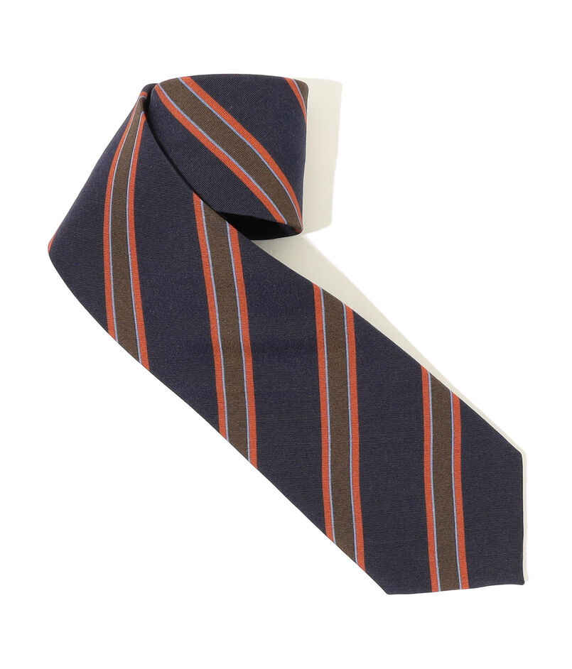 Atkinsons アイリッシュポプリン レジメンタルストライプネクタイ