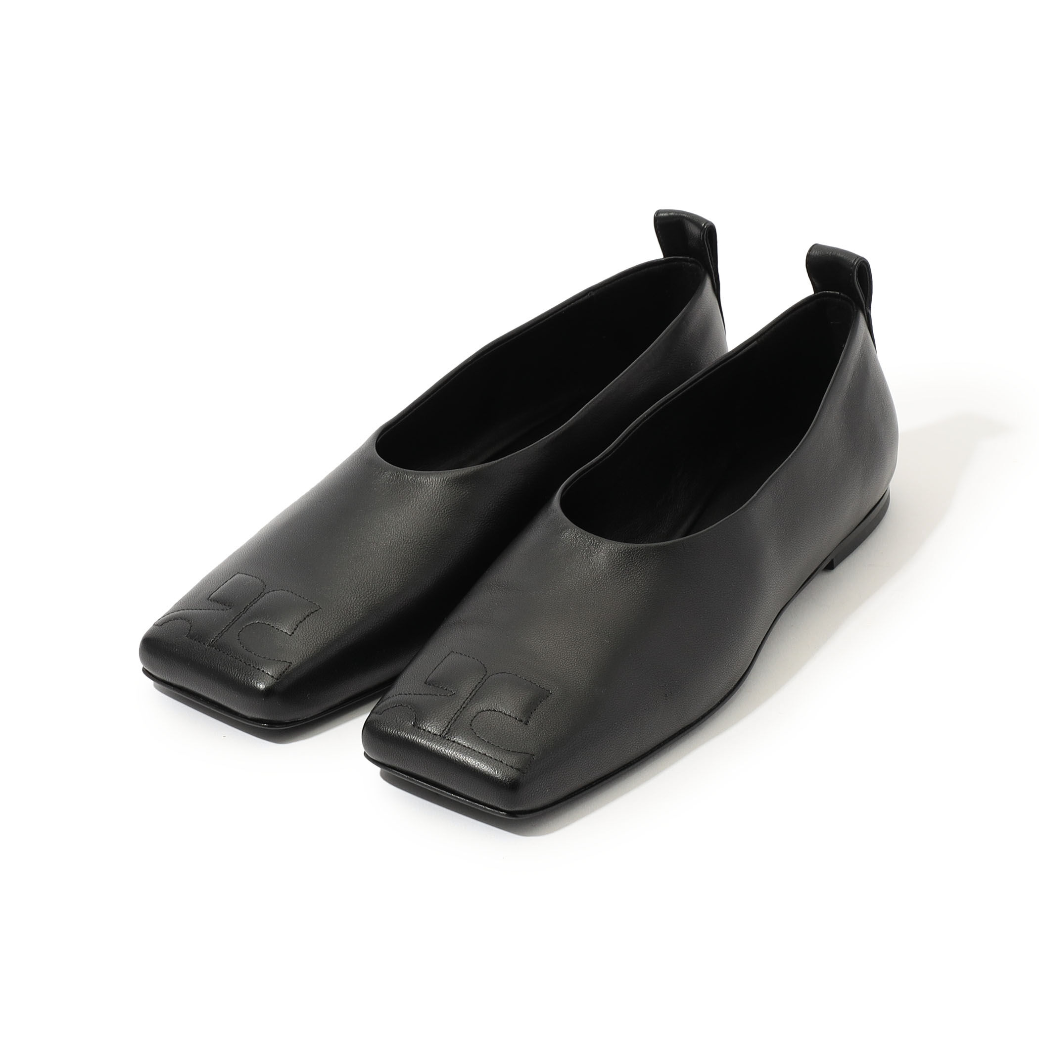 Courreges Courregesレザーミュール パンプス シューズ 黒 Courreges SHADOW LOAFERS｜トゥモローランド 公式通販