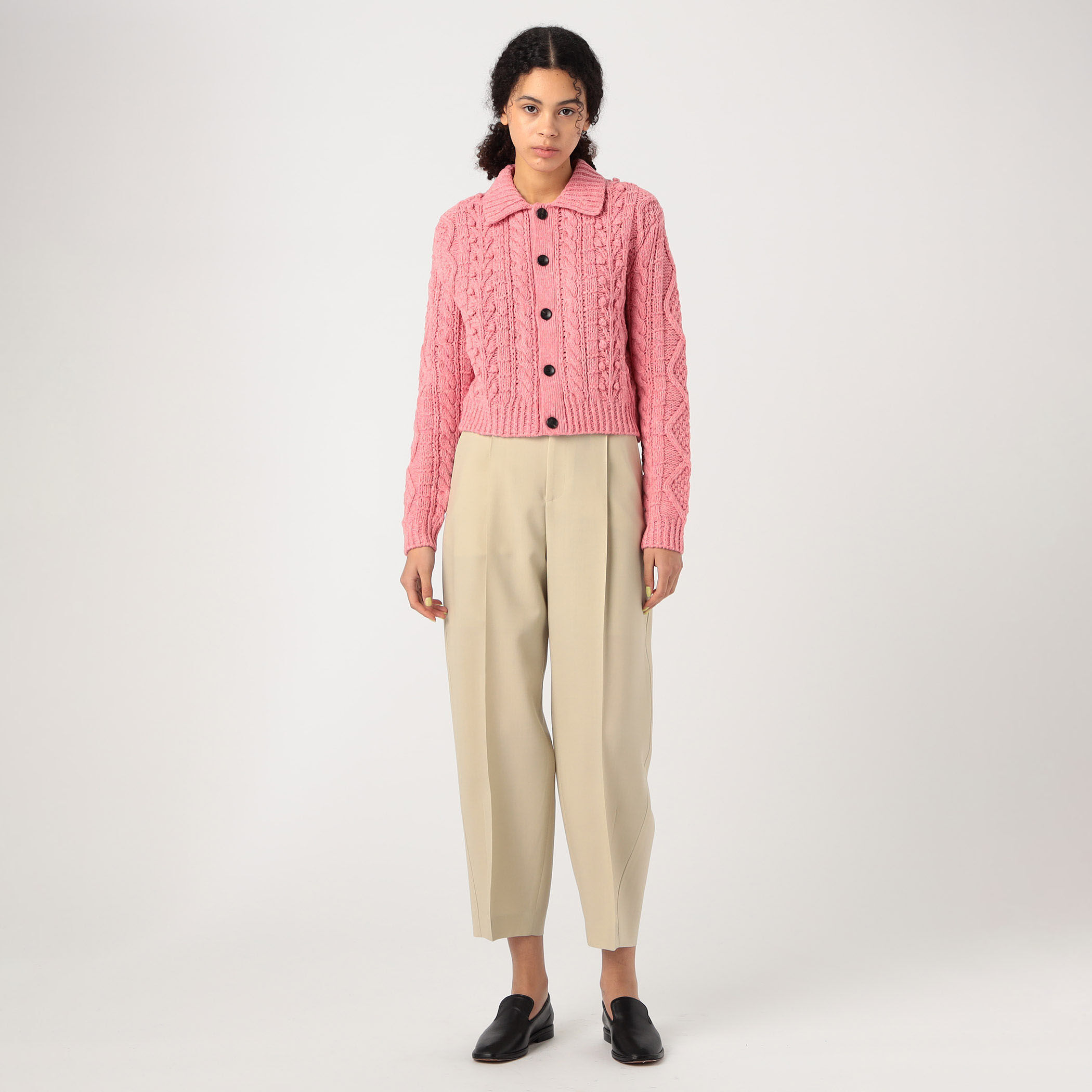 MaisonMargiela ヘリンボーンウールプリーツパンツ MM6 Maison Margiela プリーツ パンツ | ブラウン | FARFETCH JP
