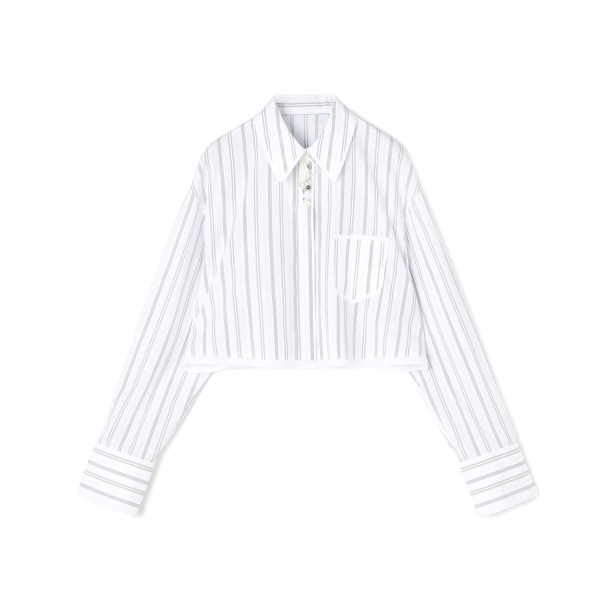 新品2025AWデプレコンパクトプレーンコットン クロップドシャツ コンパクトプレーンコットン クロップドシャツ