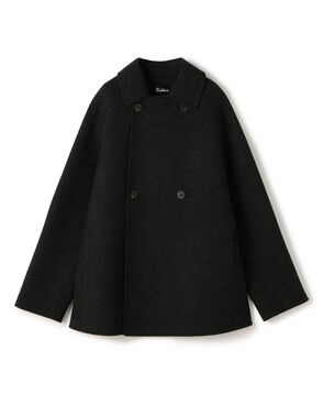 ウールカシミヤ ダブルフェイス ショートコート