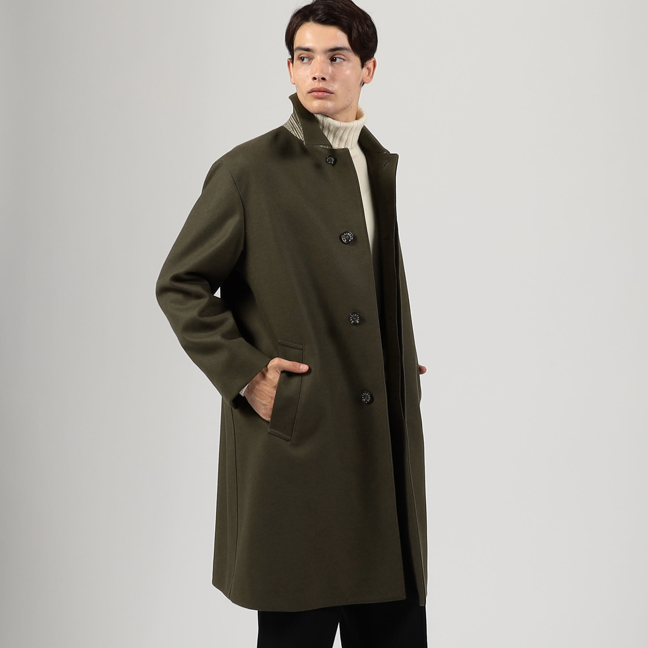 別注】MACKINTOSH DUNKELD ウールステンカラーコート