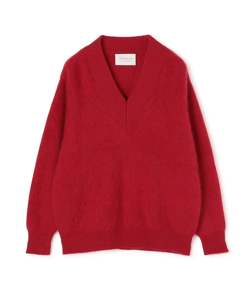 【WEB先行予約】TOMORROWLAND tricot ウールファー Vネックプルオーバーニット