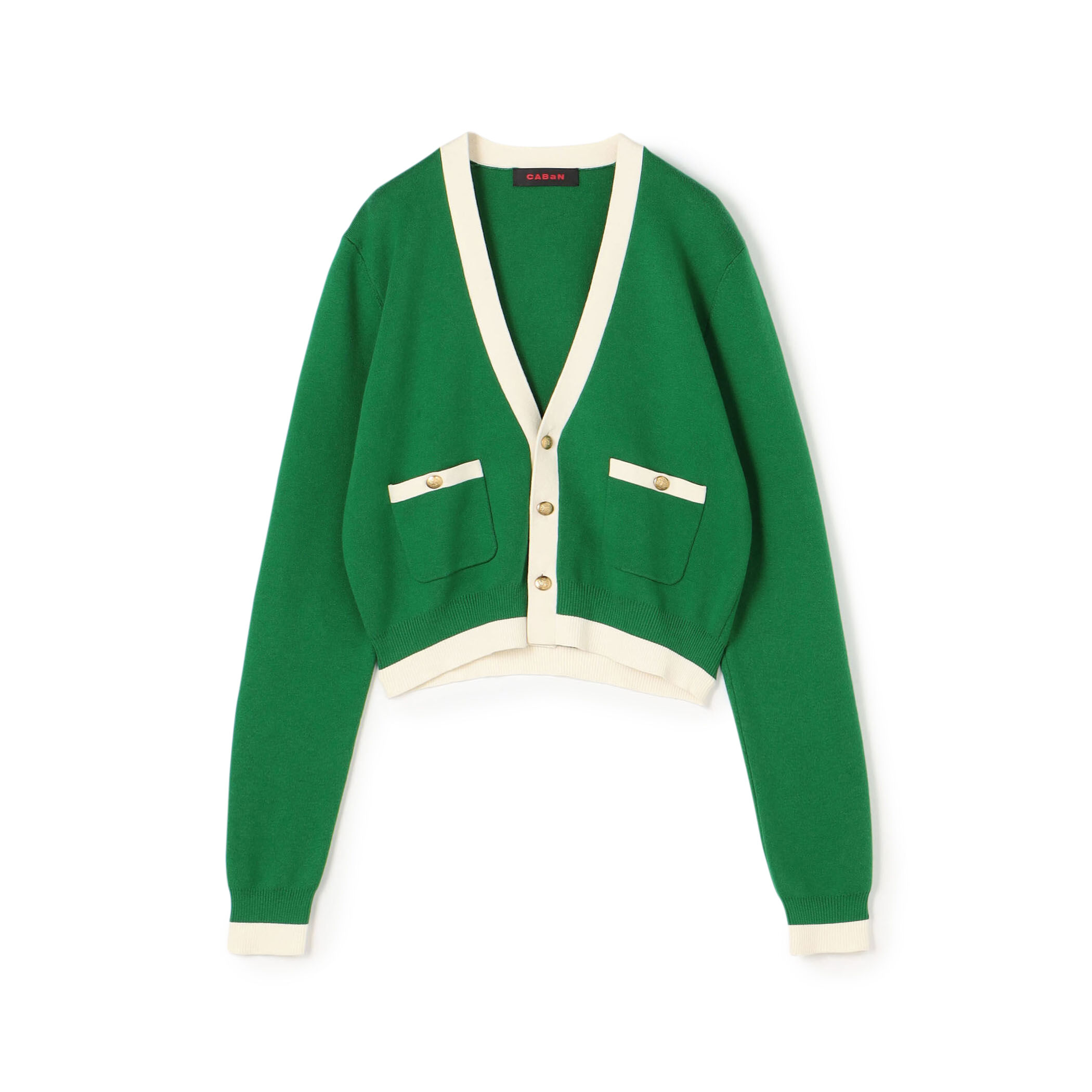 CABaN コットンカシミヤ バイカラーショートカーディガン｜トゥモローランド 公式通販
