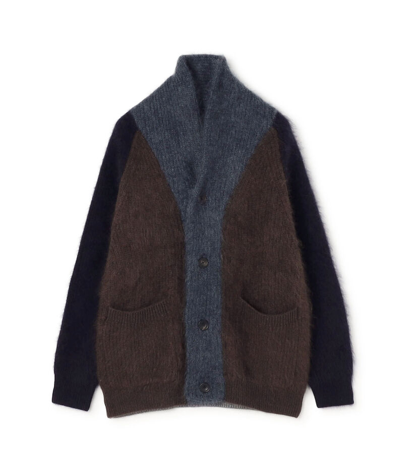 【WEB先行予約】TOMORROWLAND tricot ウールファー ショールカラーカーディガン