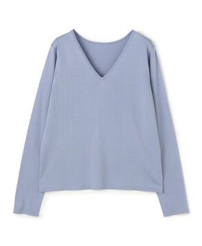 シルク Vネックプルオーバー