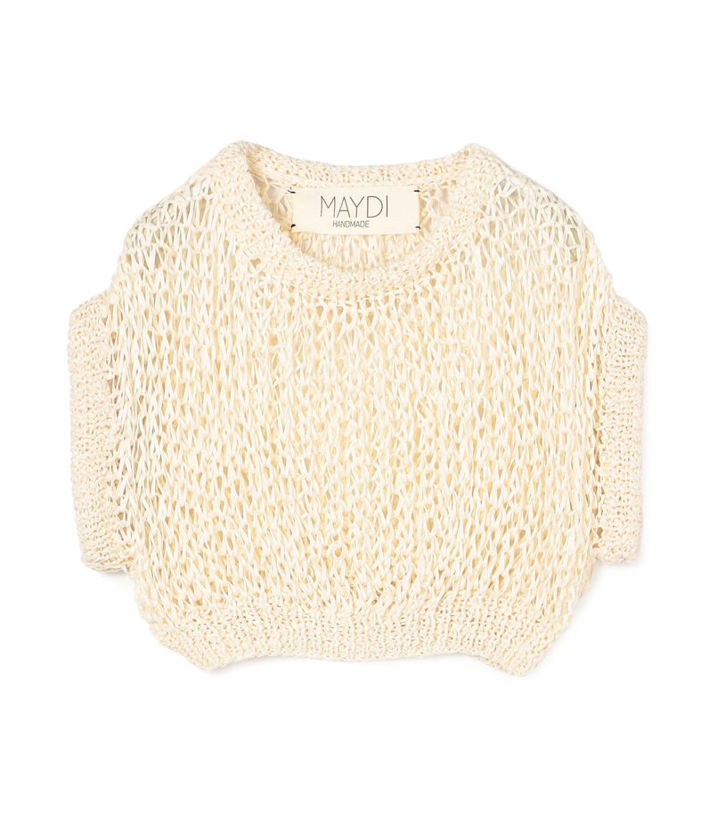 MAYDI ENTRELAZADO コットンシルクハニカム ショートトップ