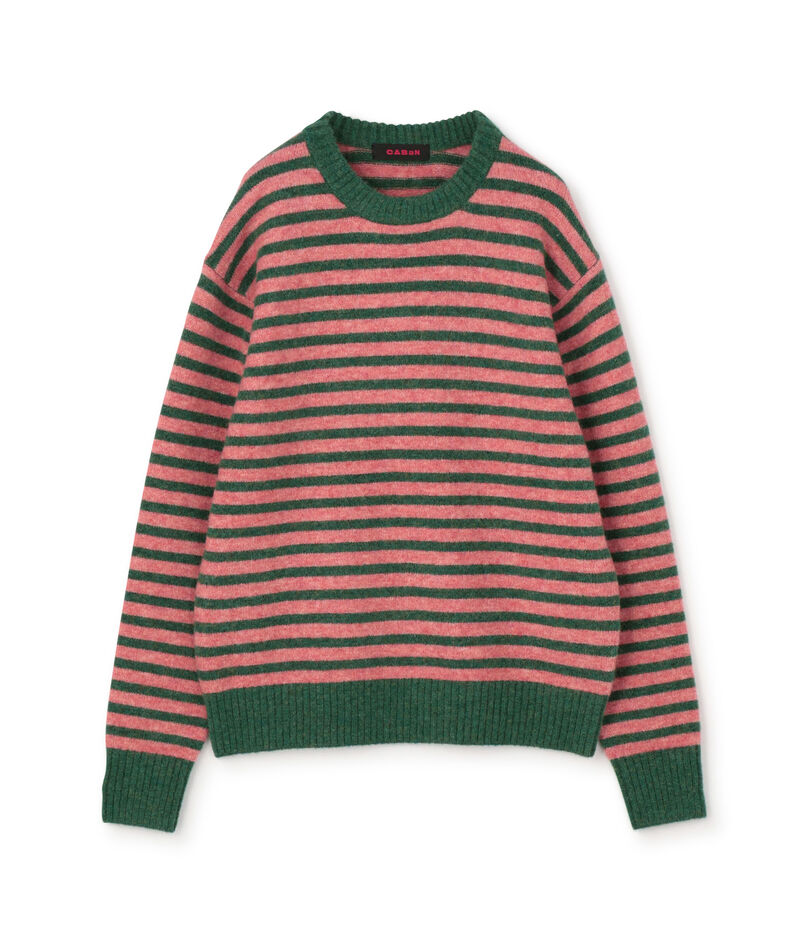 CABaN アルパカボーダー クルーネックプルオーバー｜トゥモローランド 