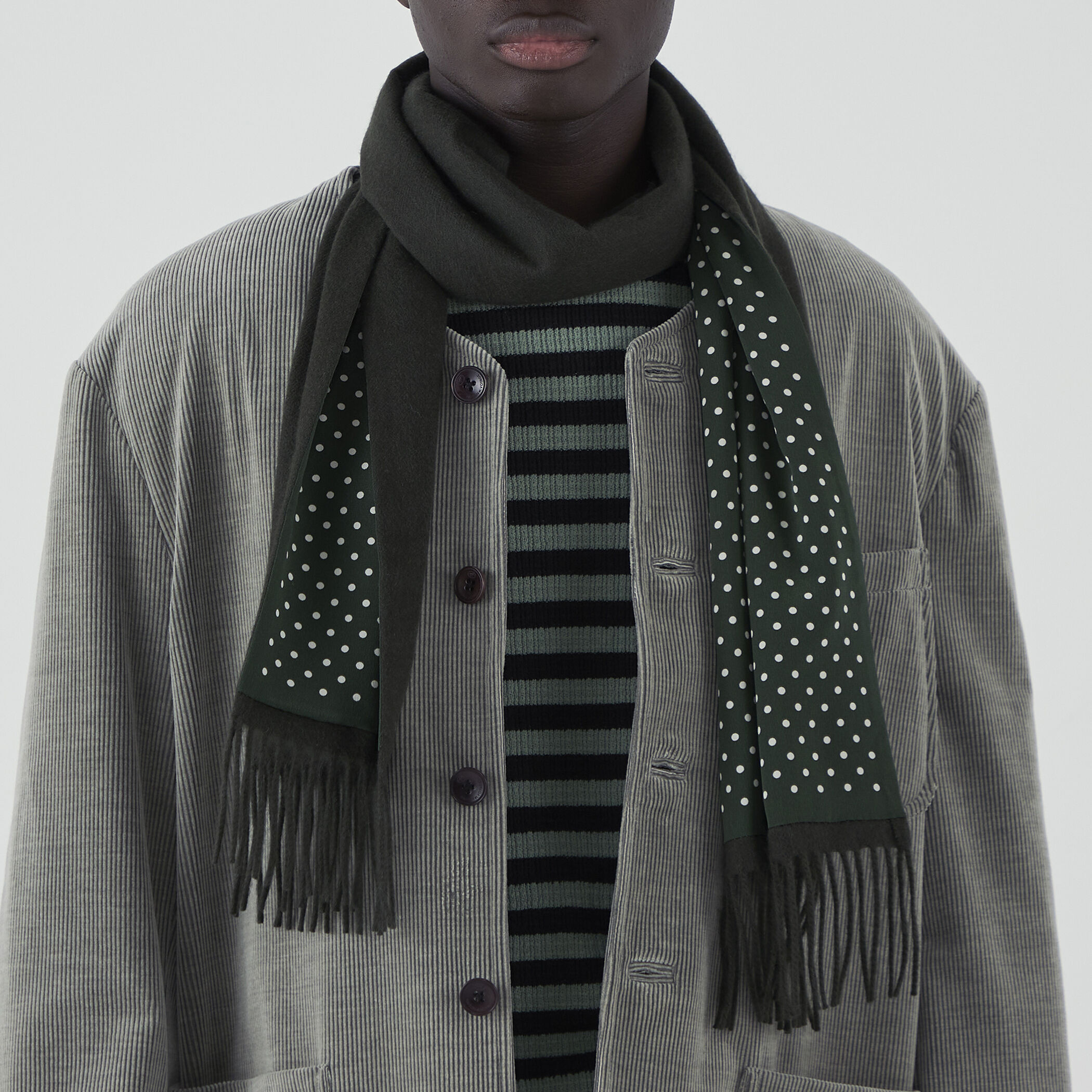 カシミヤシルク ドット リバーシブルストール｜トゥモローランド 公式通販