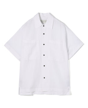 セルロースリネン ダブルポケット ハーフスリーブシャツ