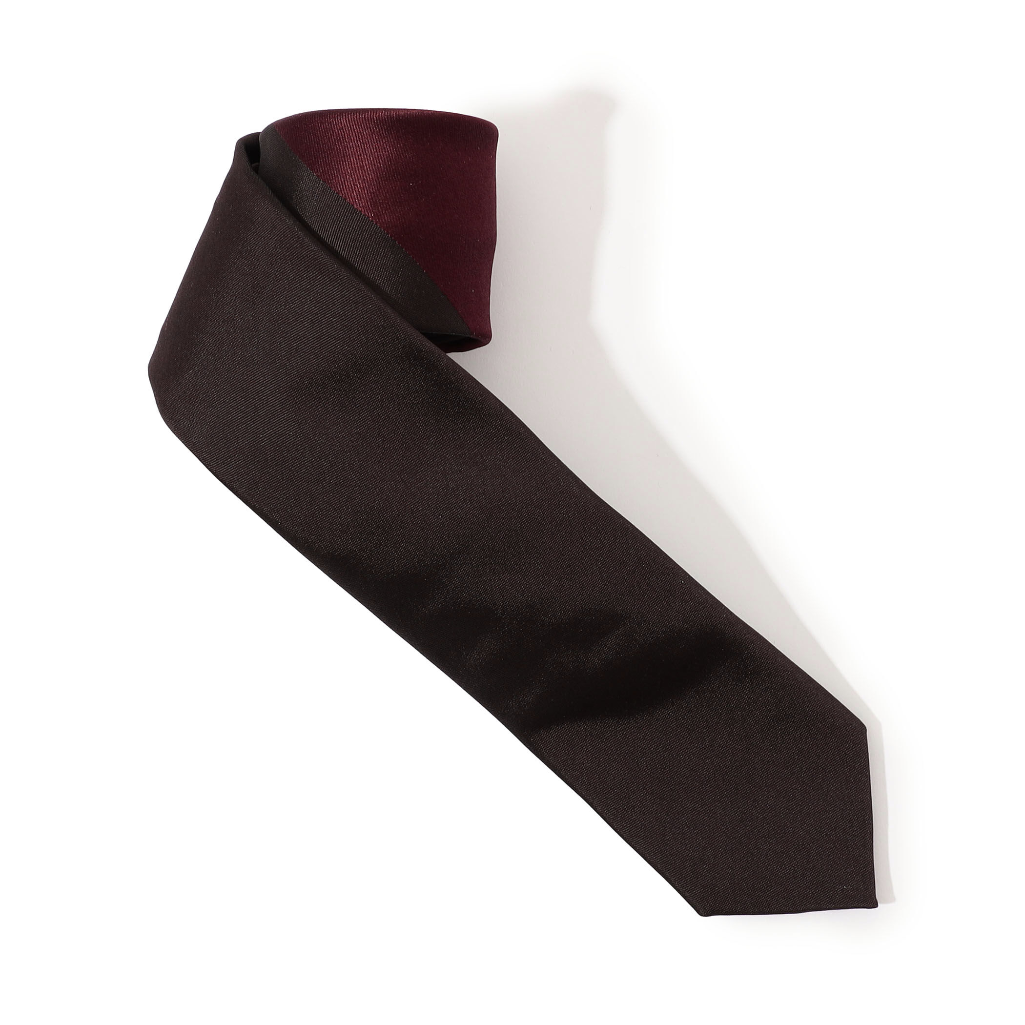 TOMORROWLAND シルク レジメンタルストライプ ナローネクタイ