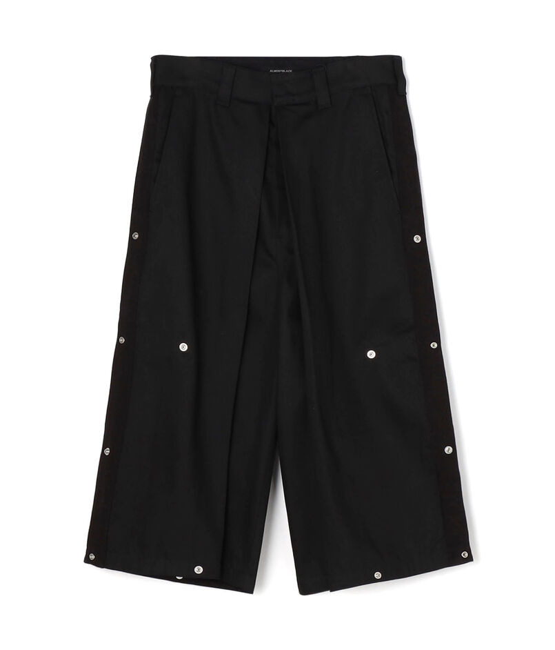 ALMOSTBLACK CROPPED WIDE PANTS