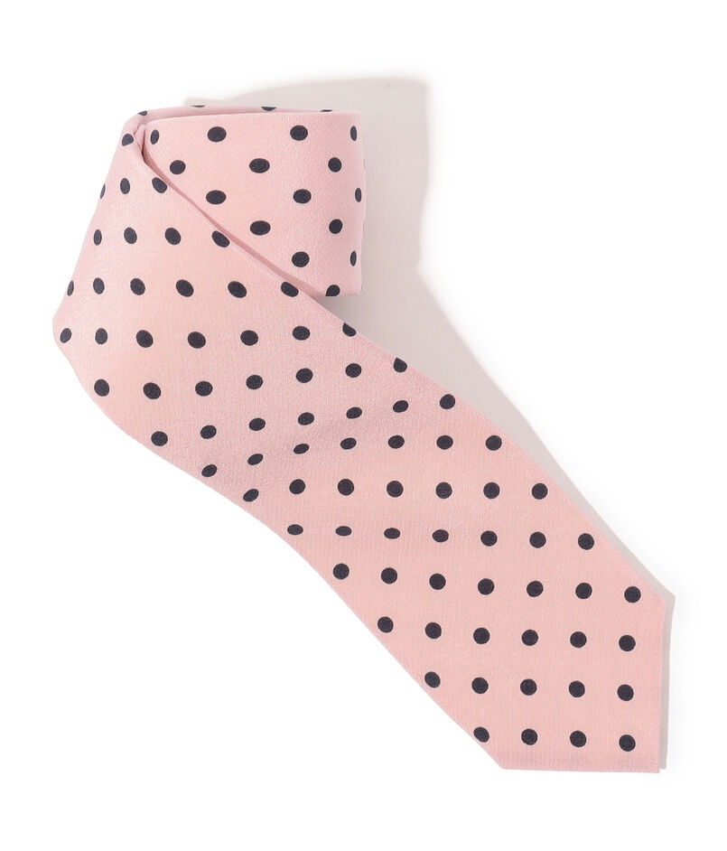 MAISON et VOYAGE シルクプリント 4mmドット ナロータイ