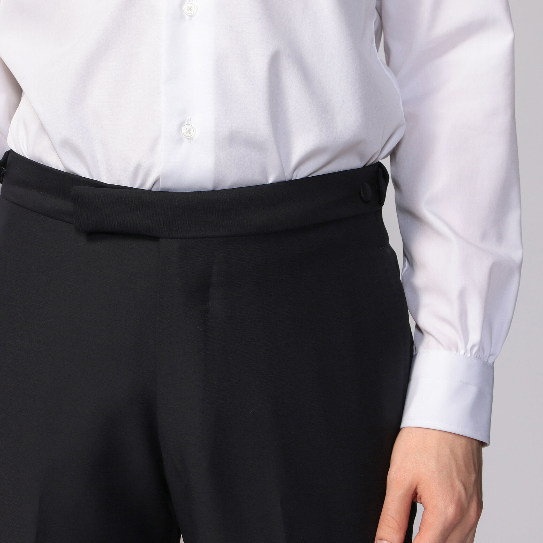 【極美品◎セットアップ】トゥモローランド ウール◎別布シルク100％ タキシード セール】 シルクコットン タッターソール ダブルブレステッド6B