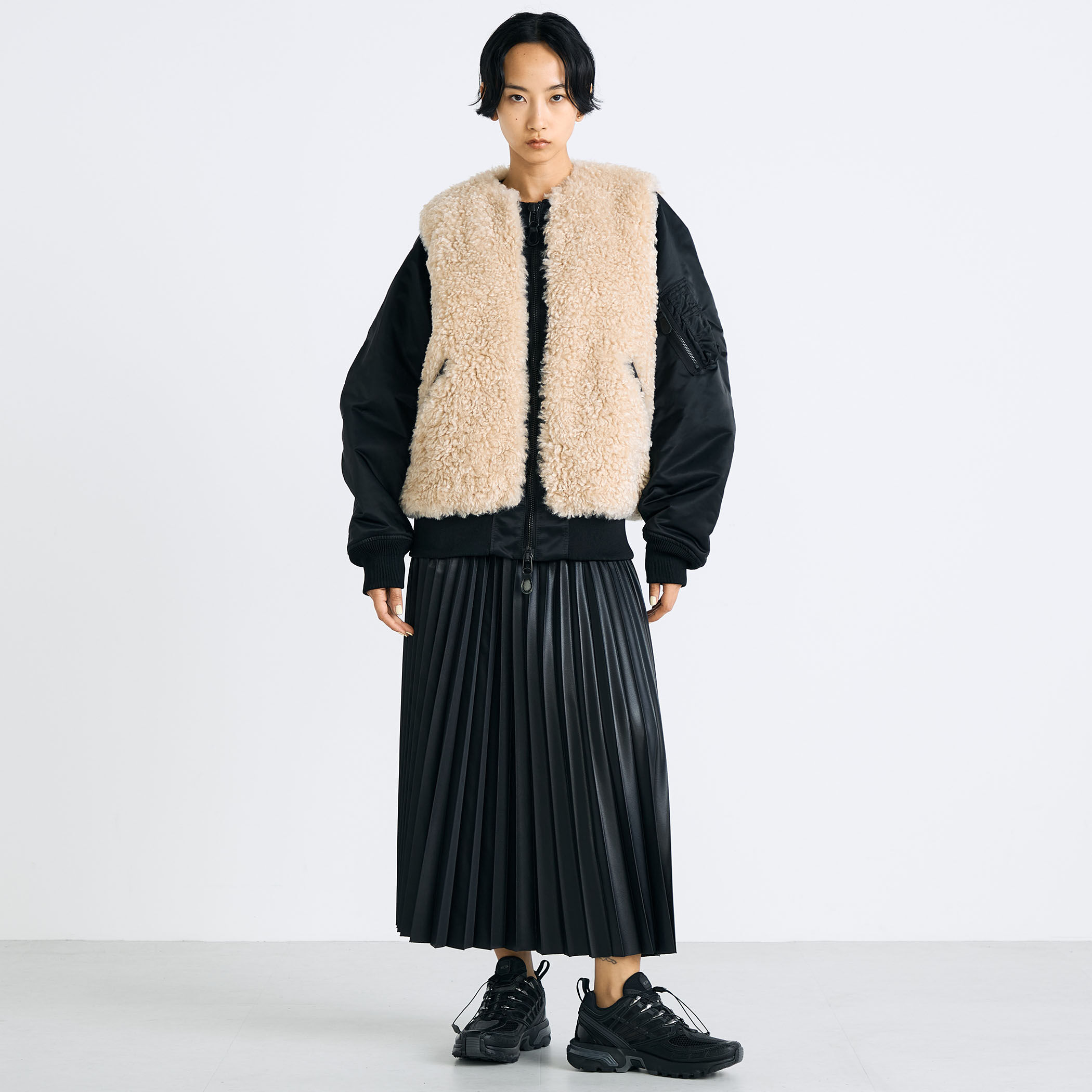 HYKE ハイク FAUX SHEARLING TYPE MA-1 サイズ2 FAUX SHEARING TYPE MA―1 17426 | HYKE