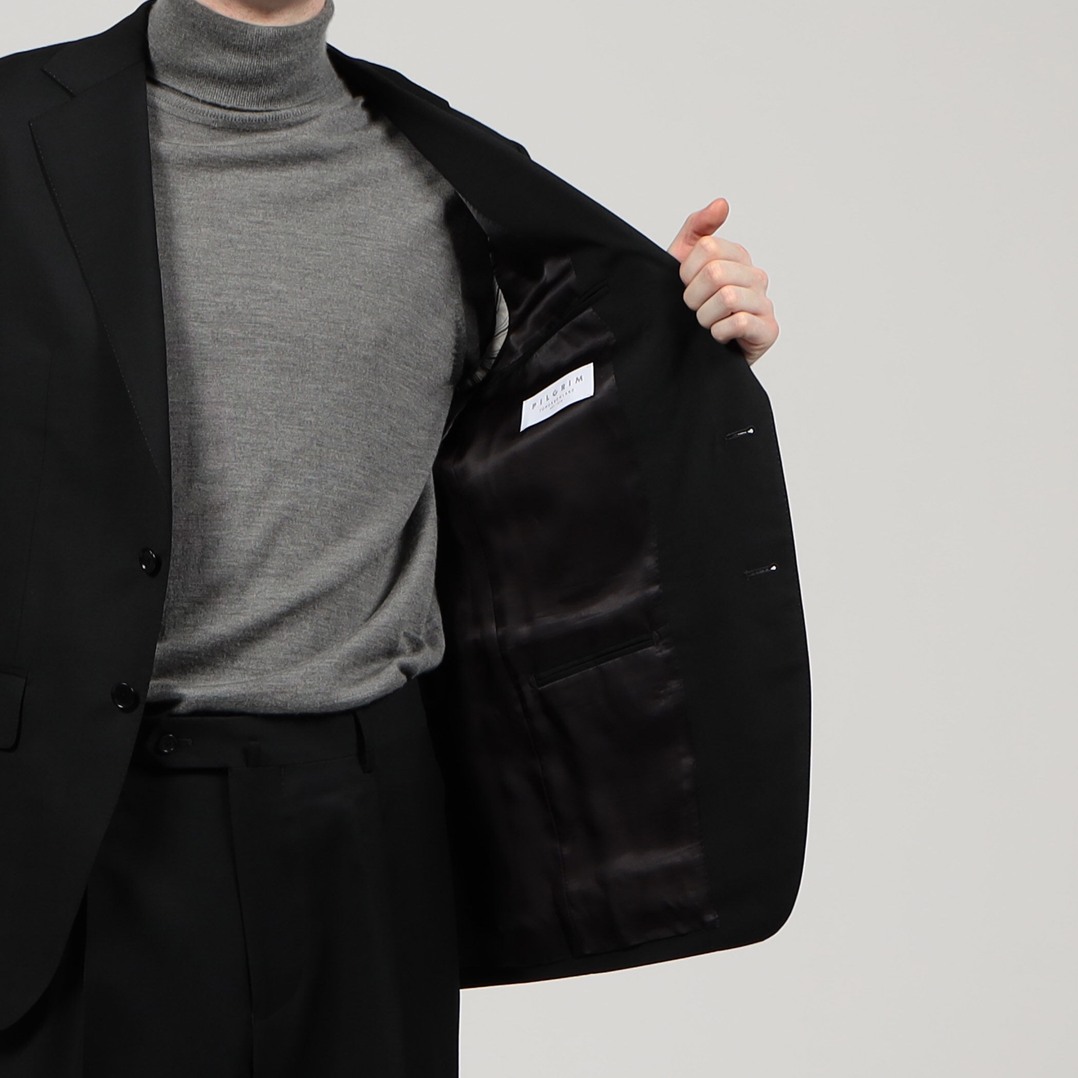 ストレッチウール シングルブレステッド2Bスーツ