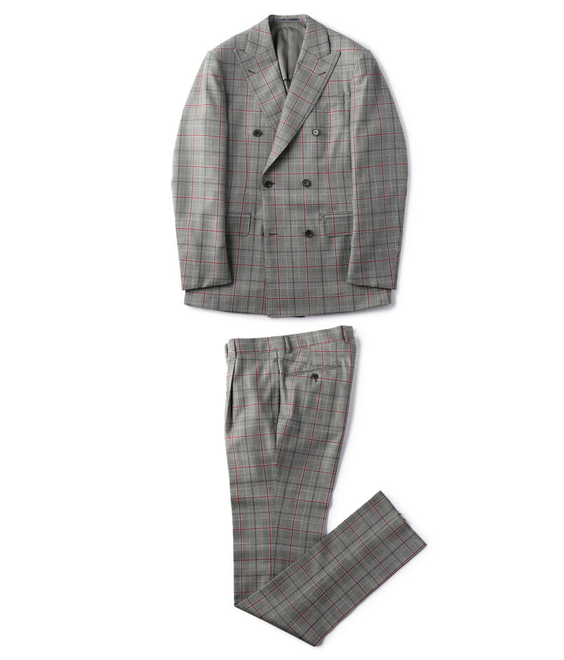 完売 Super100'sウール 6Bダブルブレストスーツ DORMEUIL AMADEUS 365