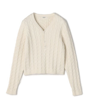 ハイブリットコットンケーブル Vネックプルオーバー