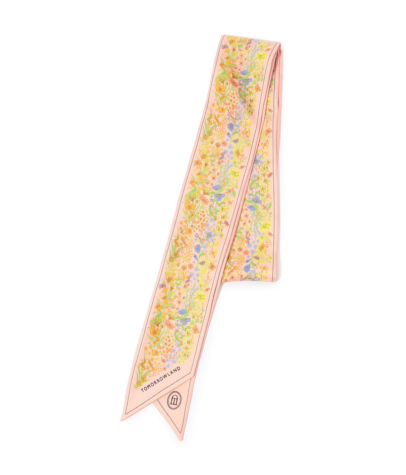 ATELIER TOMORROW FLOWER シルク ボウタイスカーフ