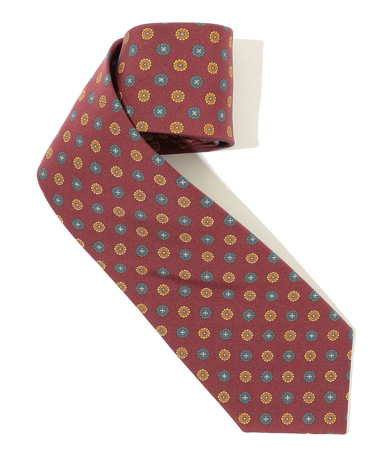 Atkinsons アイリッシュポプリン 小紋柄ネクタイ