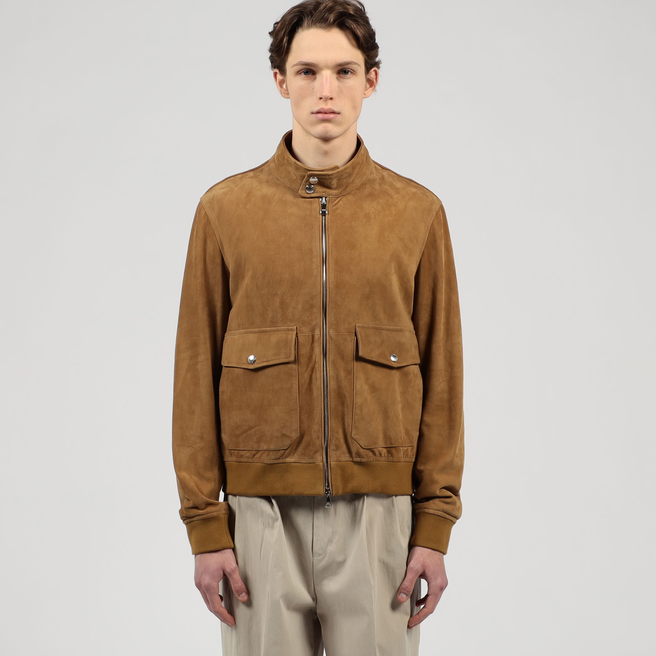 別注】EMMETI GREYSON ラムスエード ドライビングブルゾン