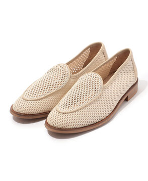 SOLOVIERE JACQUE NEW レザーメッシュ スリッポン