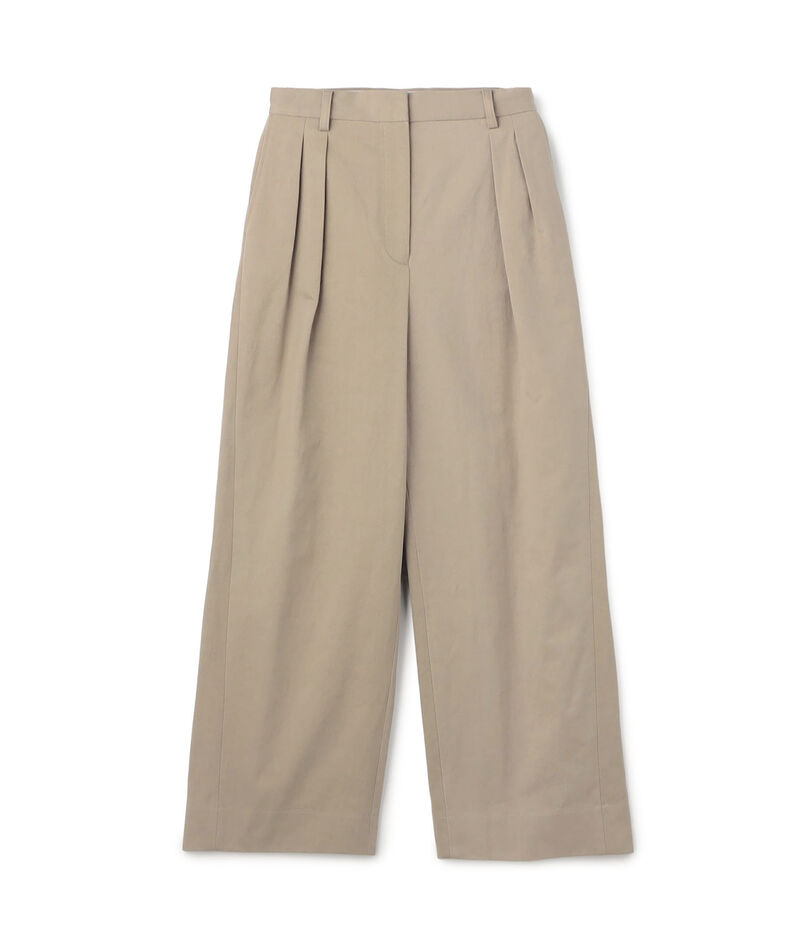 コットン タックチノパンツ