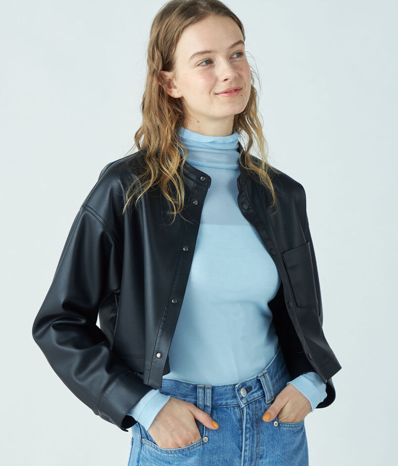 レザーライクショートジャケット｜トゥモローランド 公式通販 