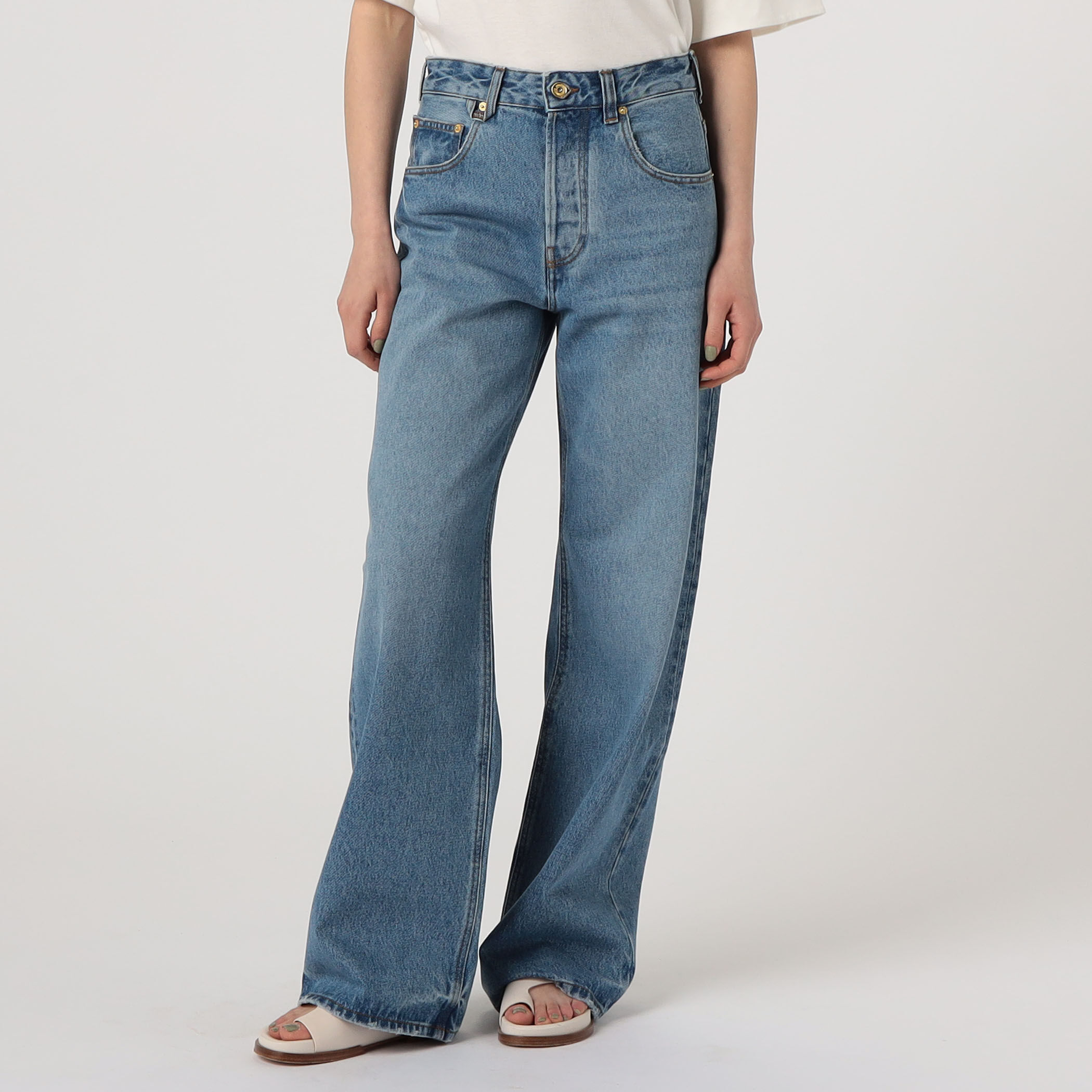 □JACQUEMUS LE DE-NIMES LARGE コットン デニムパンツ