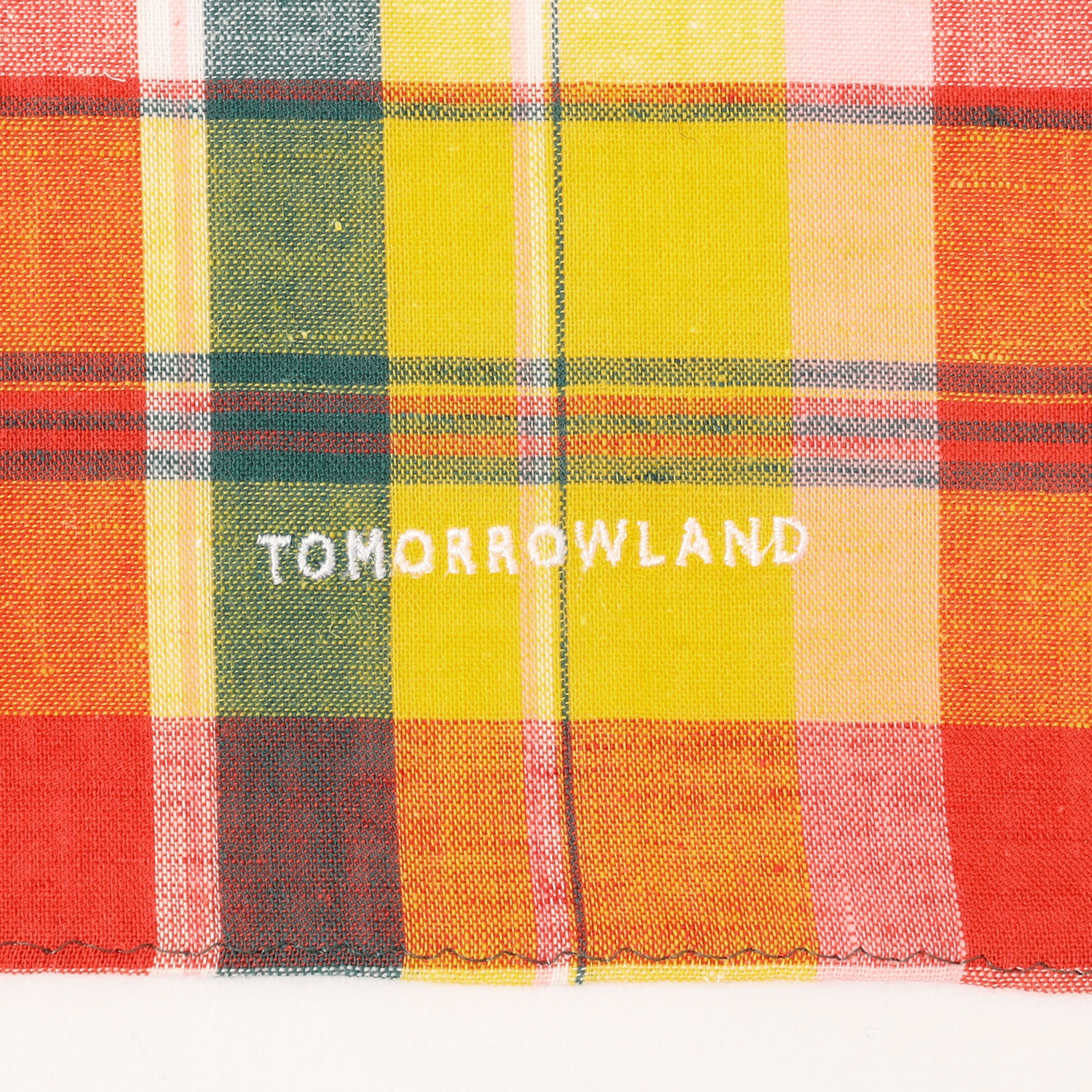 TOMORROWLAND コットンリネン チェックハンカチ｜トゥモローランド