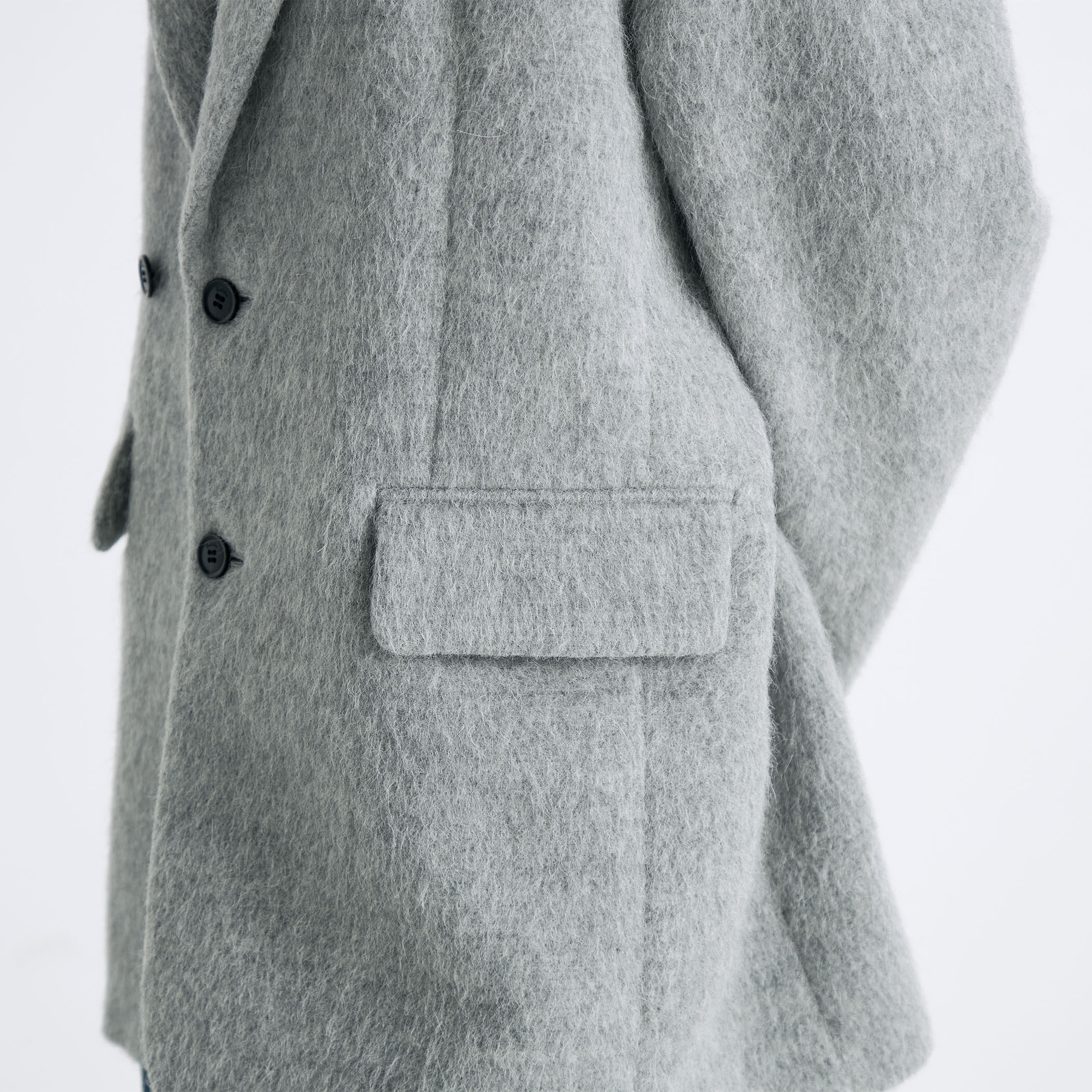 極美品ꕥセオリー アルパカシャギー ダブルフェイスコート オーバーサイズ コート チェスターコート オーバーサイズ ダブルフェイス スカーフ