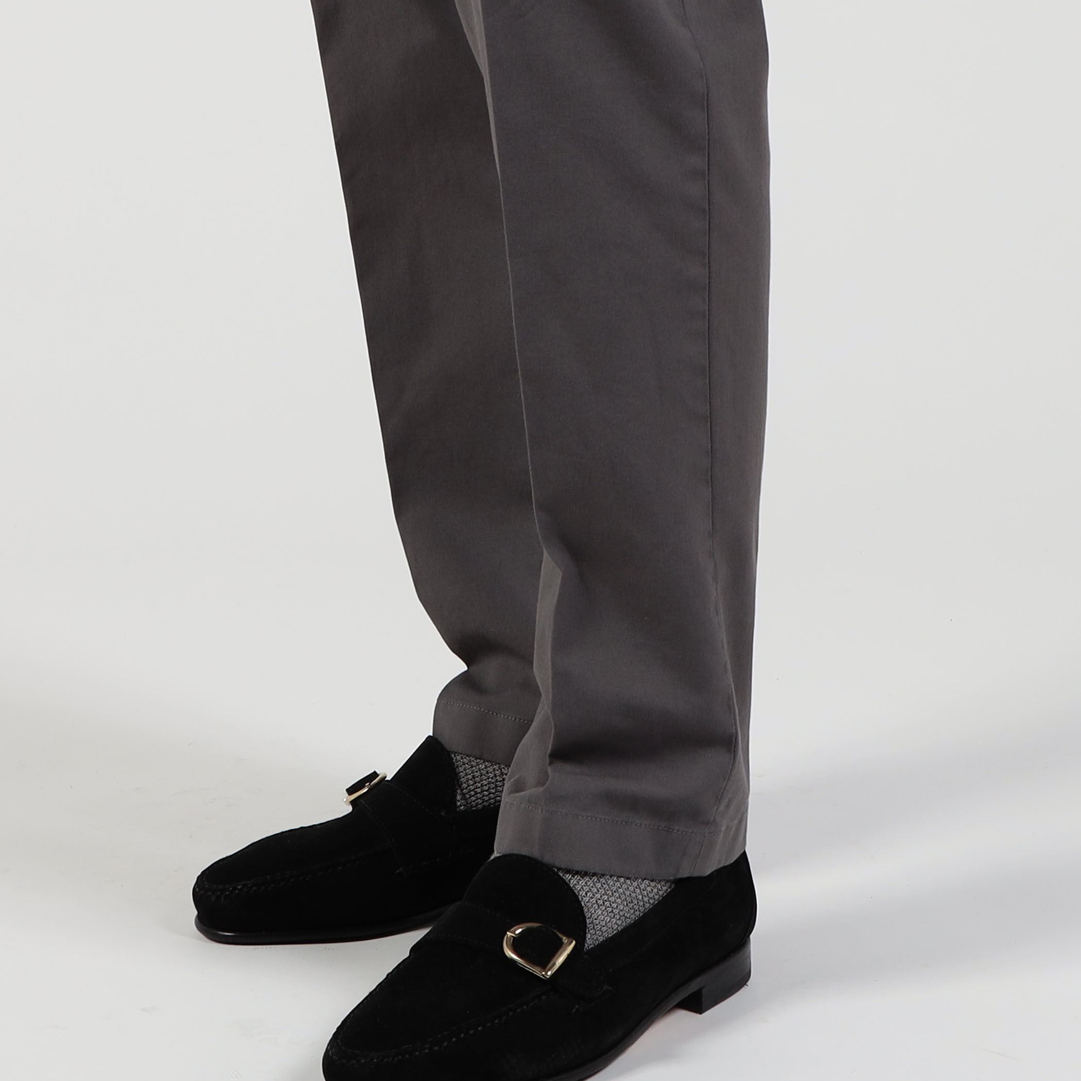 ストレッチオックスフォード スリムストレートパンツ
