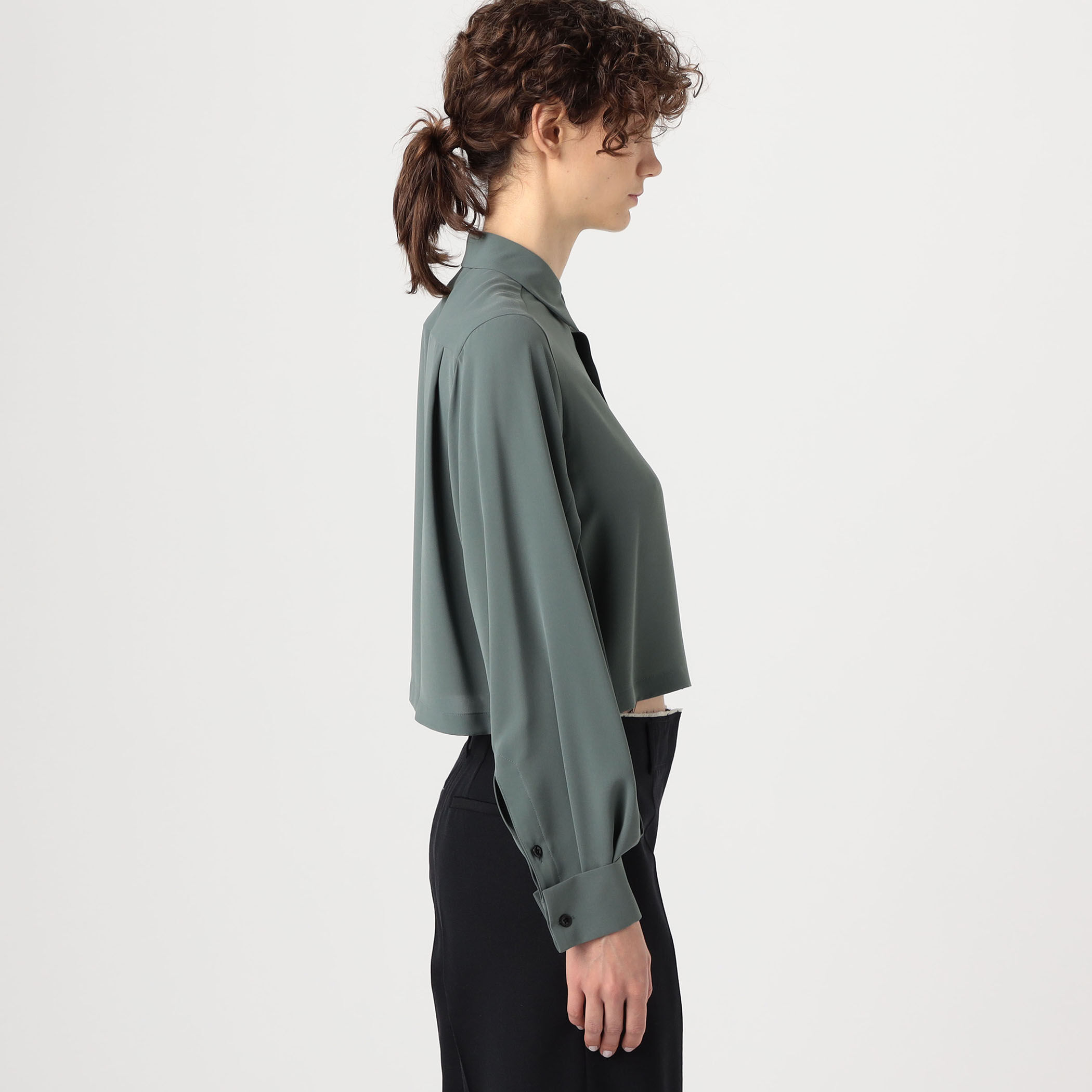 【HYKE】新品 - TA/P CROPPED SHIRT 25SS 0431334239444cl_05