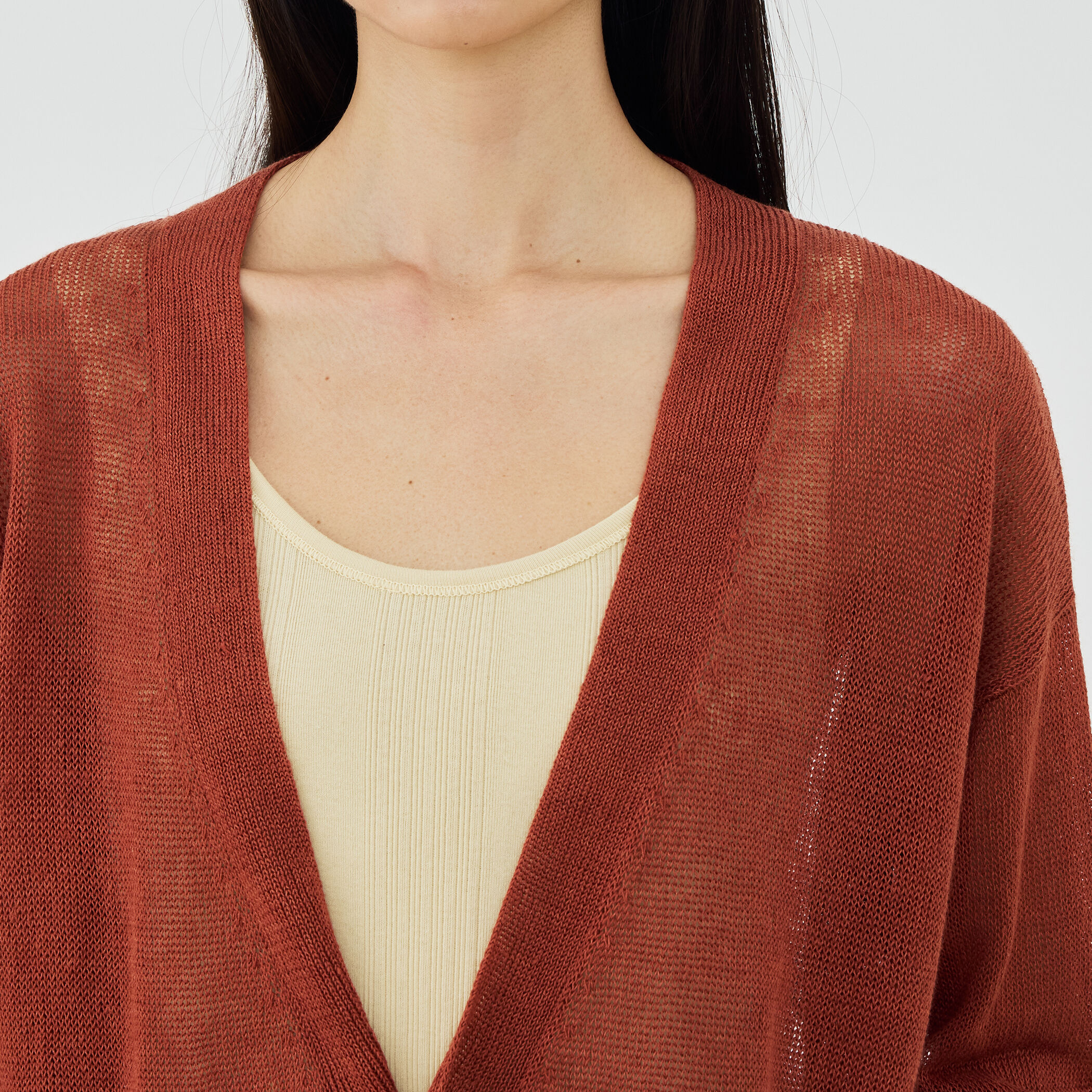 リネンコード Vネックカーディガン｜トゥモローランド 公式サイト