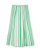 【WEB先行予約】シルクコットンランダムストライプ タックスイングスカート