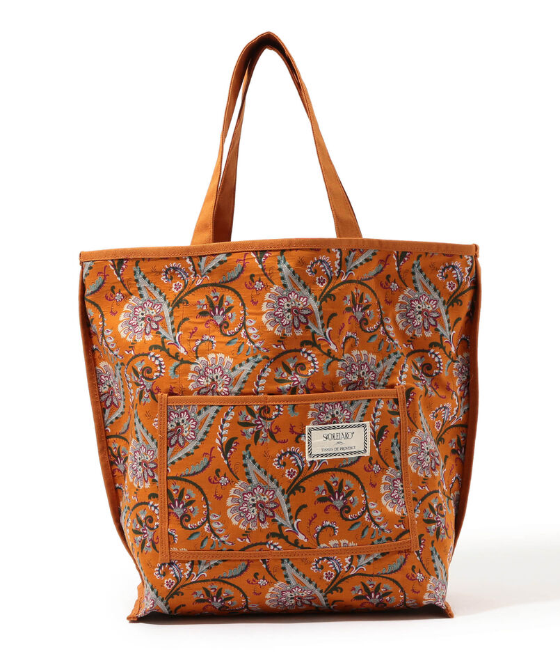 SOULEIADO プリント リバーシブルトートバッグ