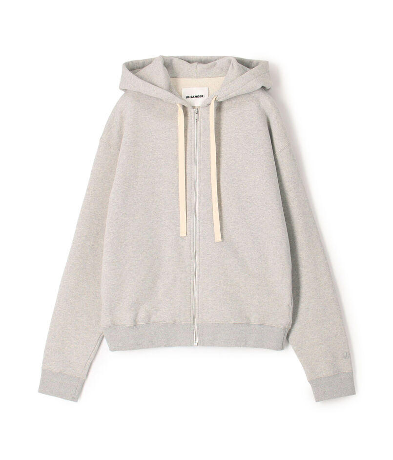 JIL SANDER+ ZIPPED HOODIE EMB