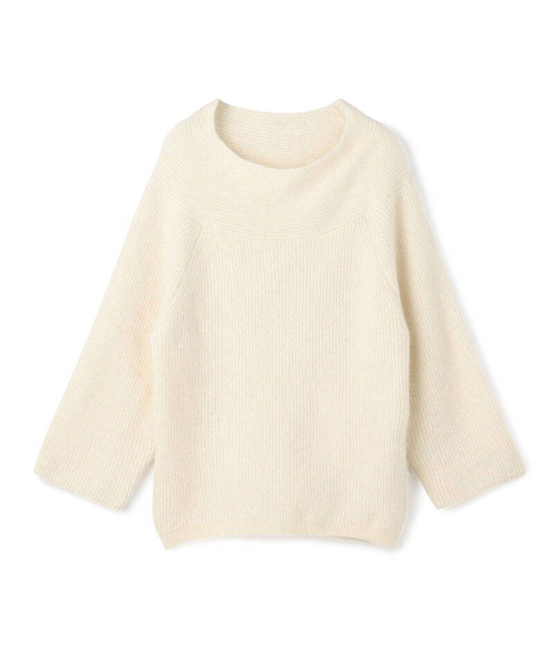 フォックスカシミヤ オフショルダープルオーバー