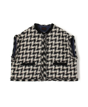 グリハウンドトゥース スクエアジレ