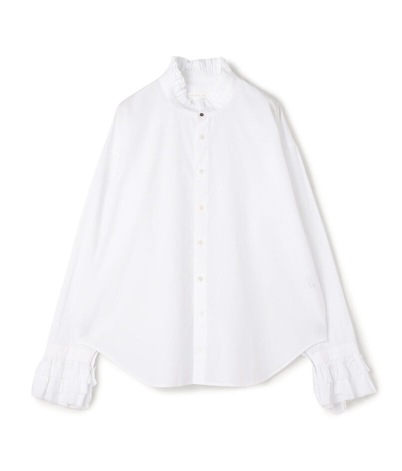 コットン フリルシャツ