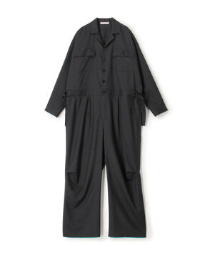 ウォッシャブルトロピカル ベルテッドジャンプスーツ