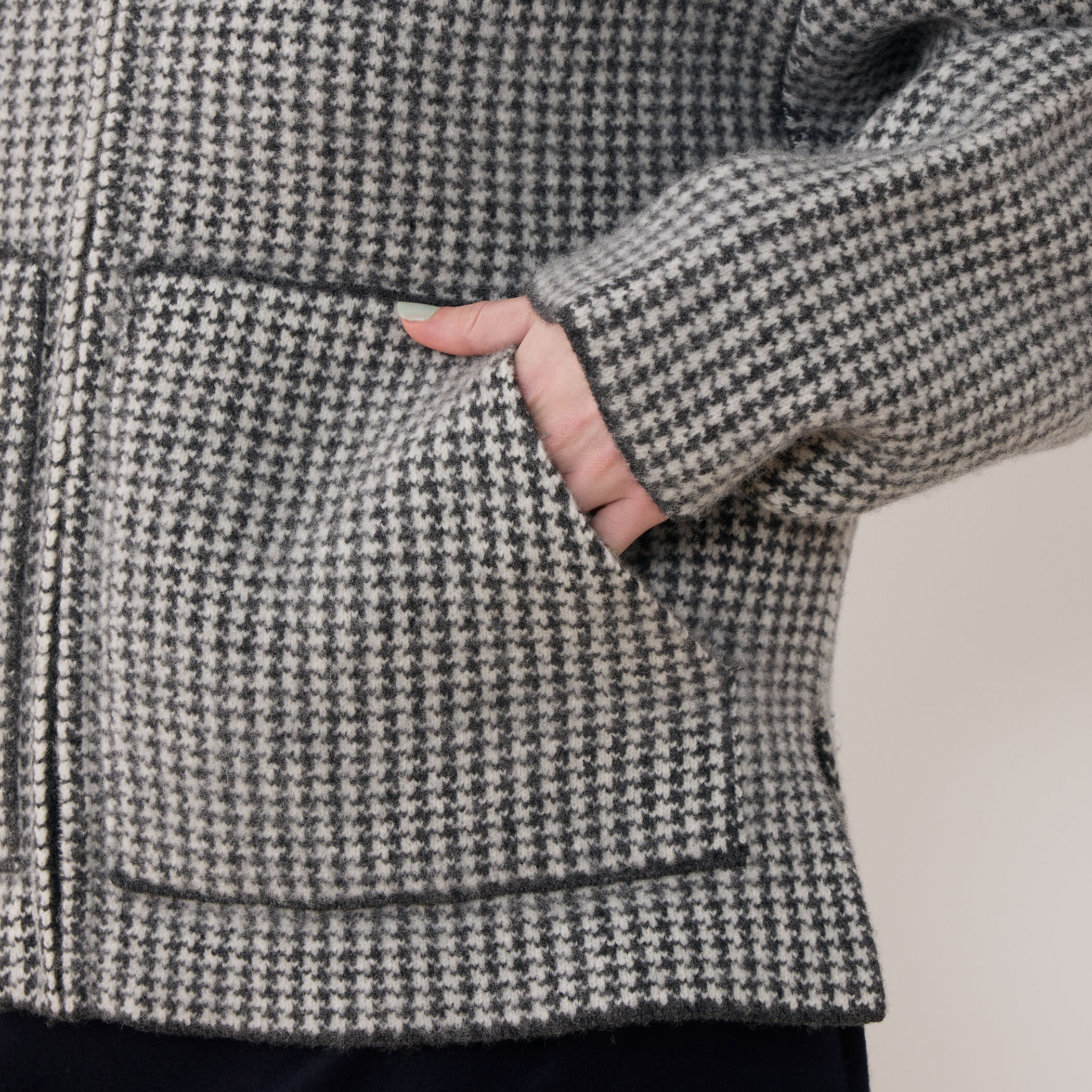 オーストラリアンラムズウールダブルフェイス ジップアップブルゾン