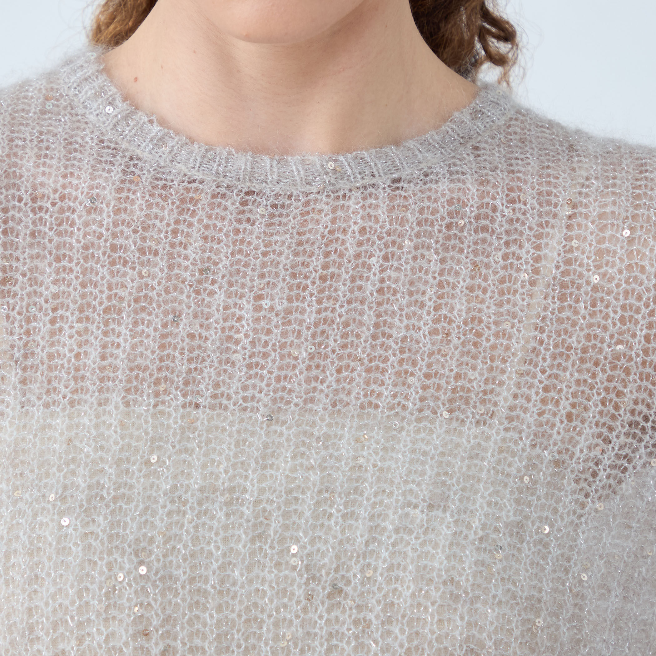 ラメスパンコールモヘヤ クルーネックプルオーバー｜トゥモローランド