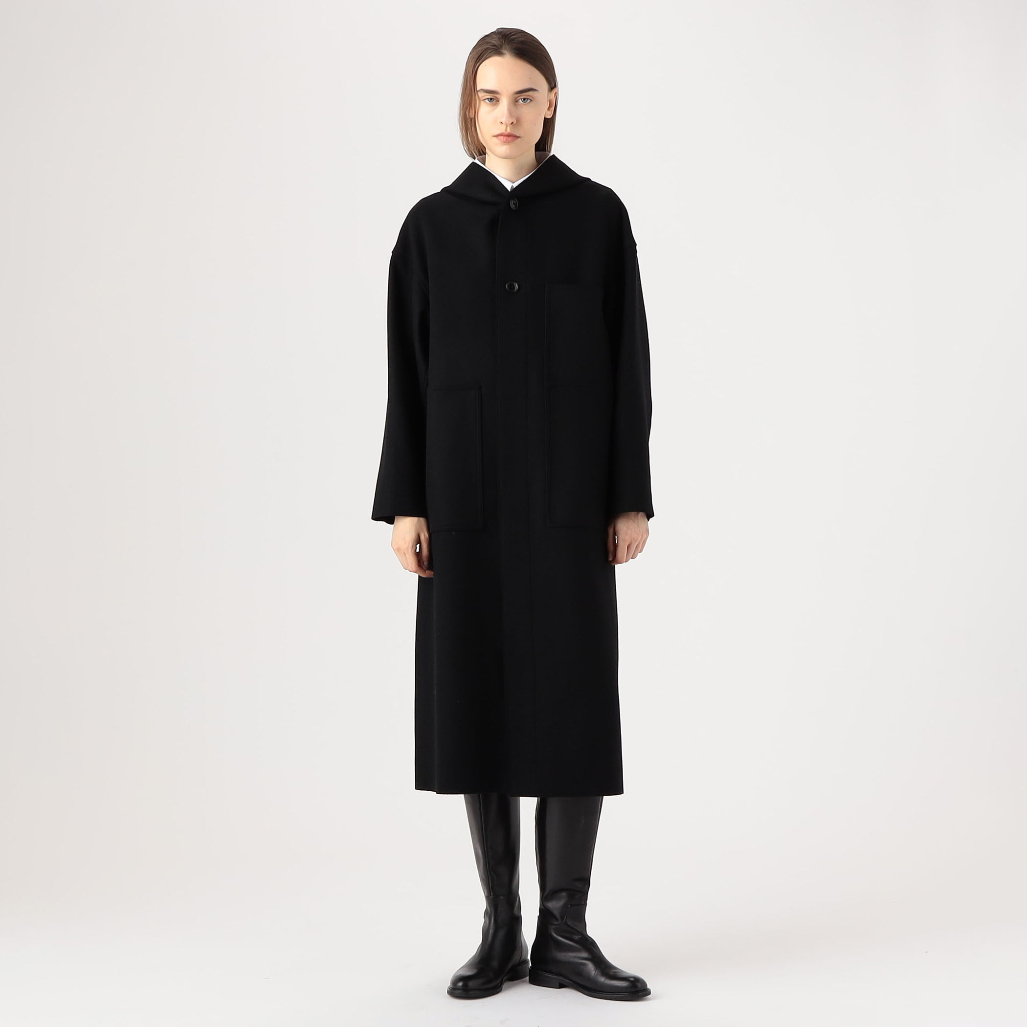 HYKE MELTON HOODED WORK COAT｜トゥモローランド 公式通販