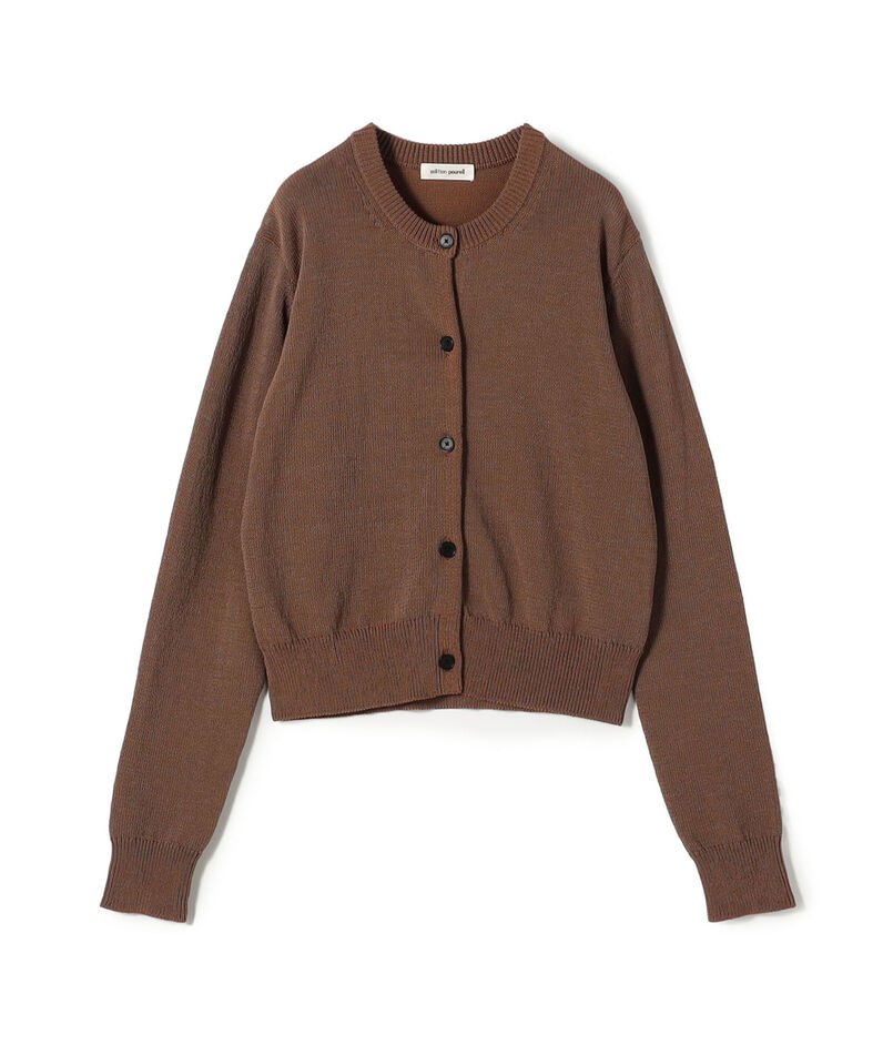 edition pourell コットンナイロン シャンブレーニットカーディガン