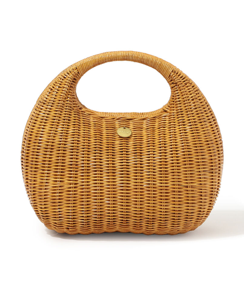 SOULEIADO ラタン ラウンドバッグ